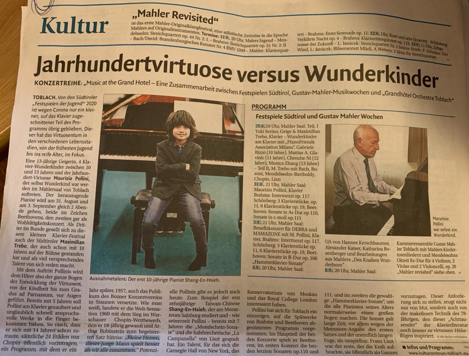 Kultur – Virtuosos Of The Century Versus Child Prodigies - Sean ...